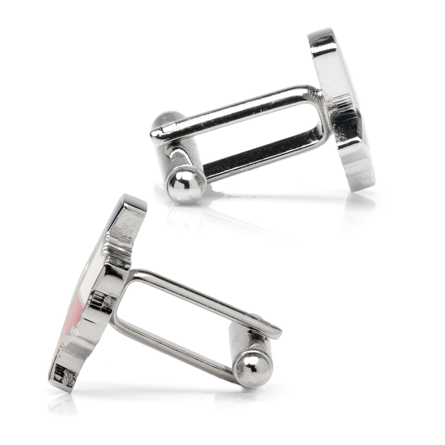 Texas State Flag Shaped Cufflinks in Silver and Enamel