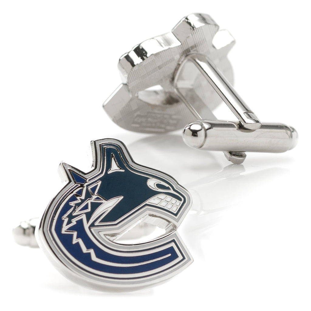 Vancouver Canucks NHL Hockey Team Logo Cufflinks Silver Tone - Image 2