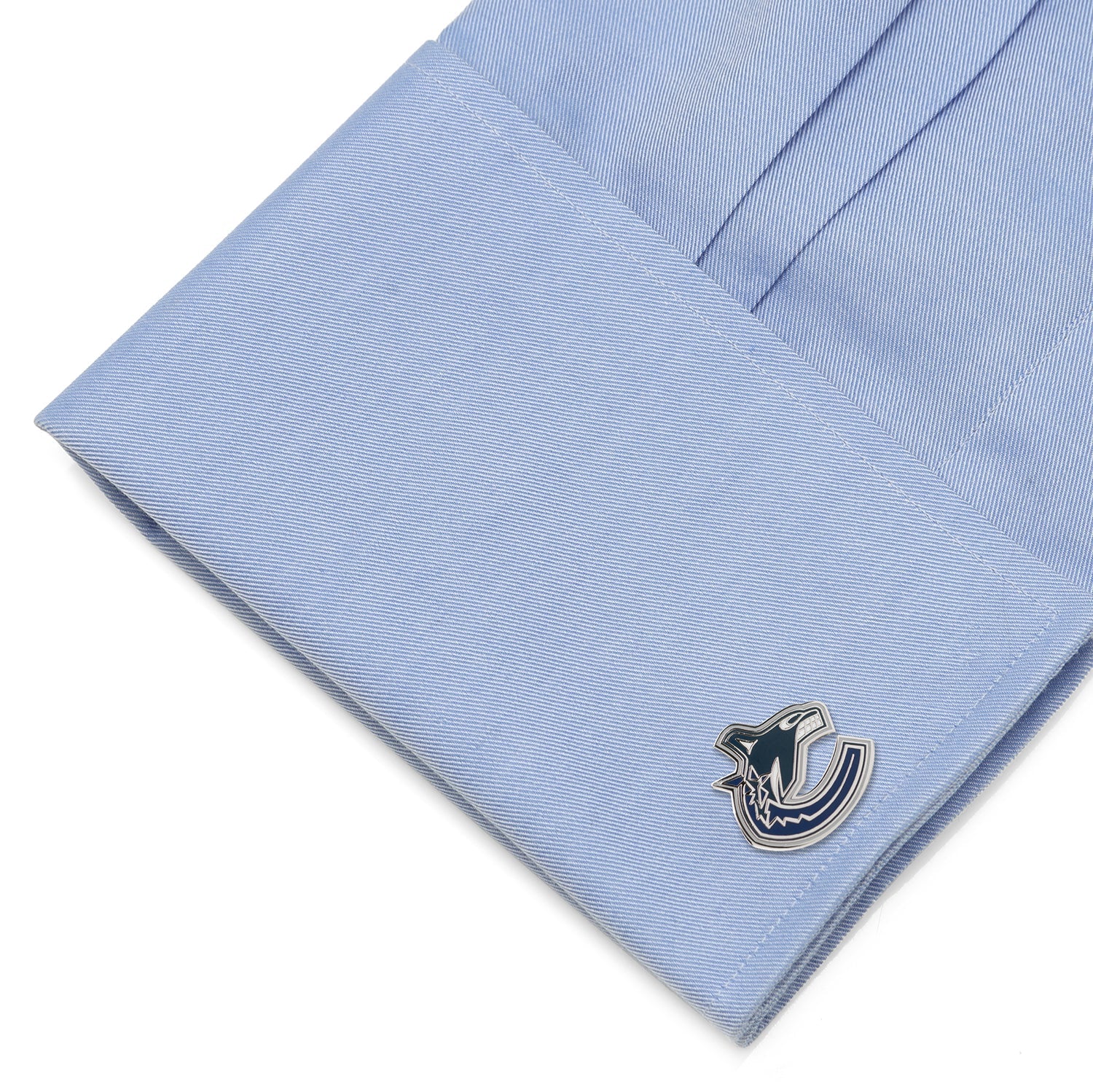 Vancouver Canucks NHL Hockey Team Logo Cufflinks Silver Tone - Image 3