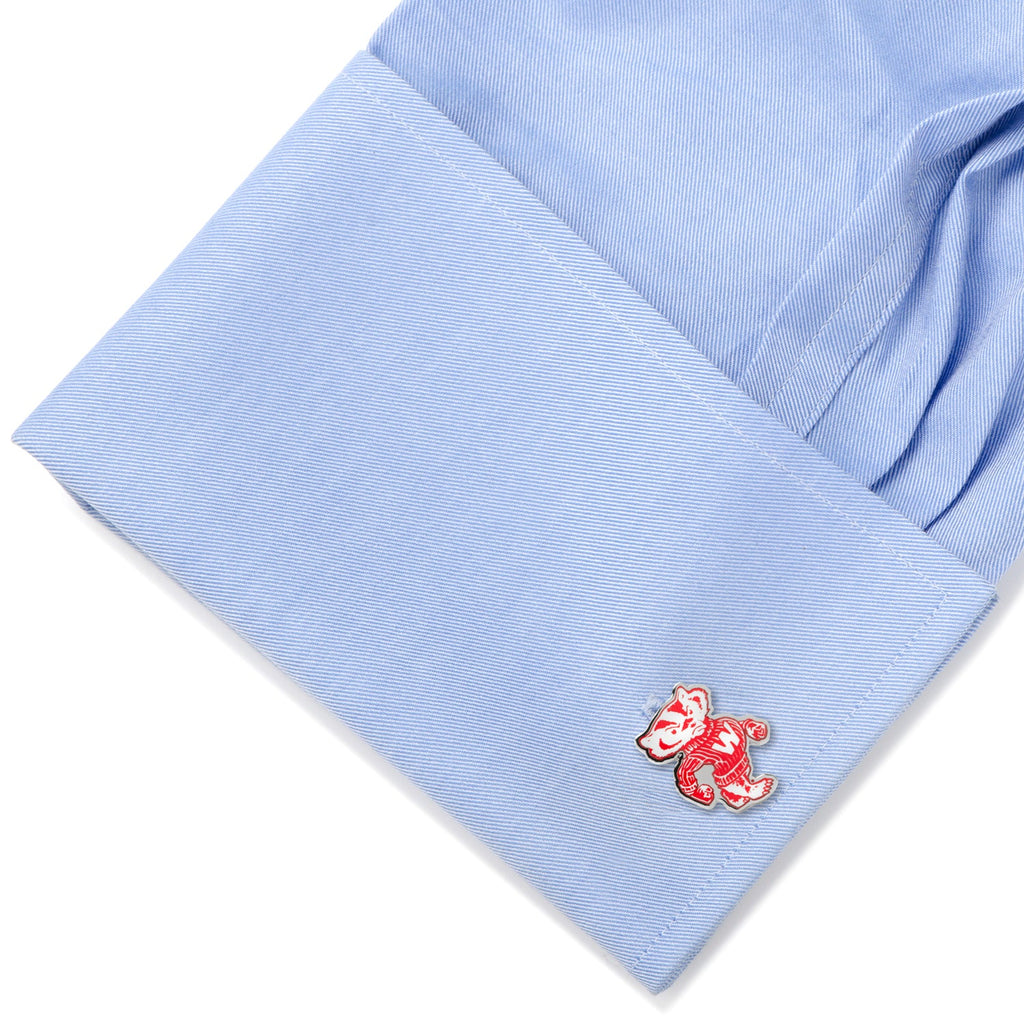 NCAA University of Wisconsin Badgers Throwback Cufflinks
