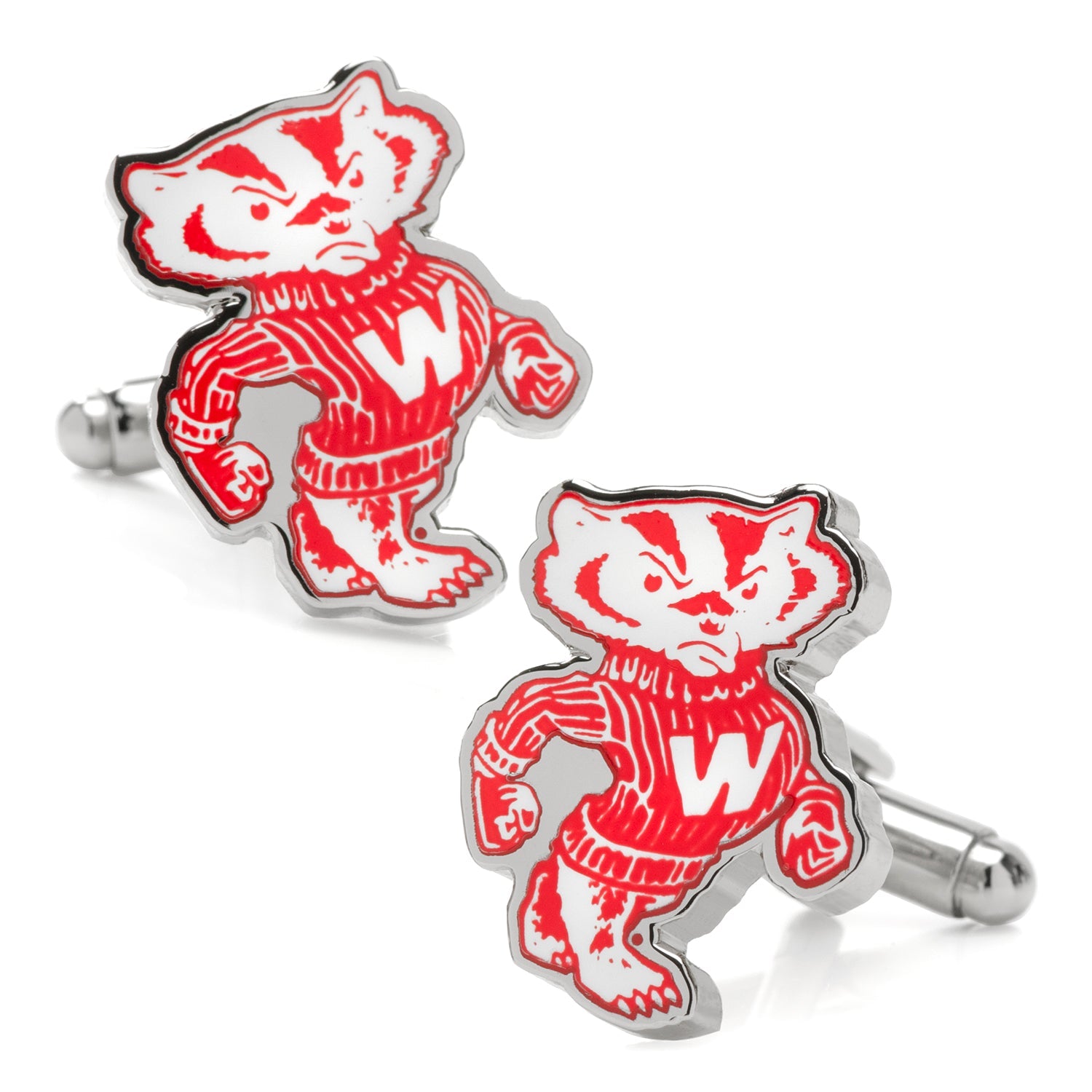 NCAA University of Wisconsin Badgers Throwback Cufflinks