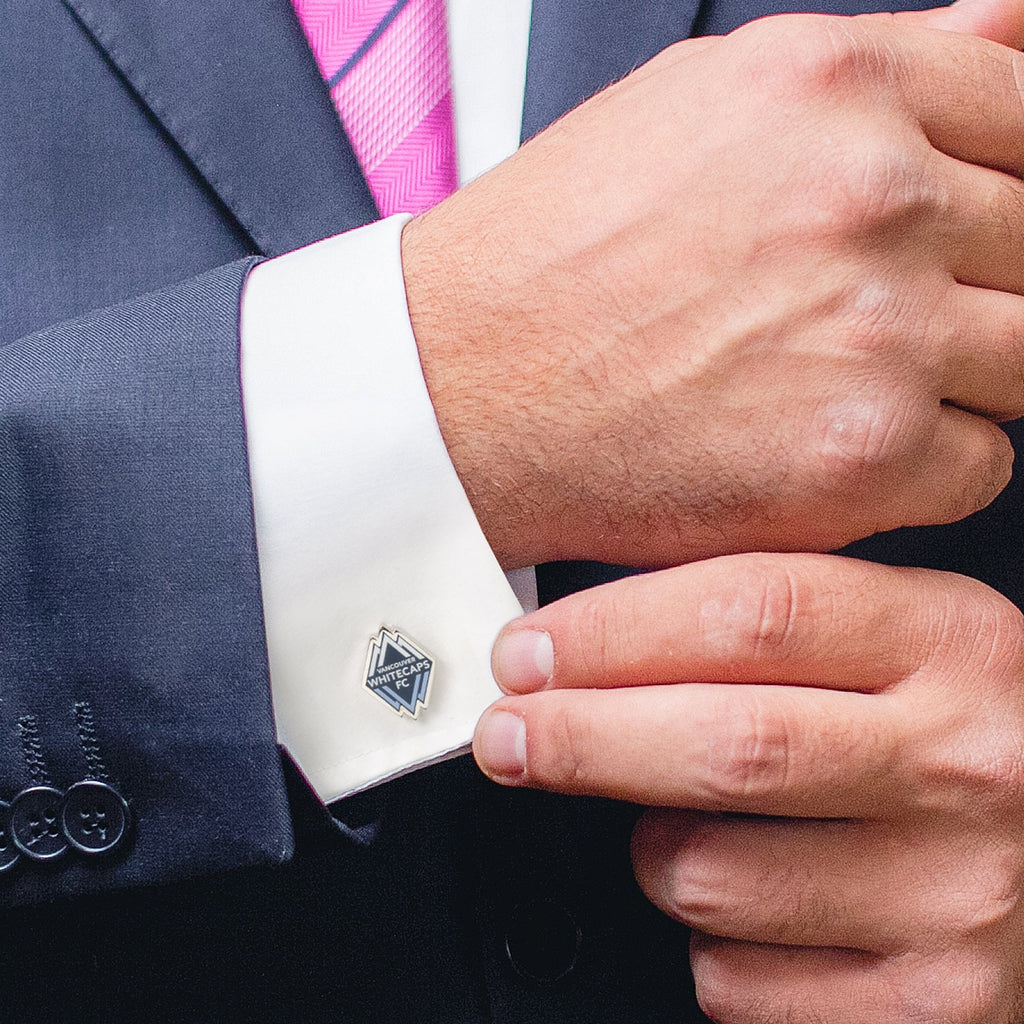 Vancouver Whitecaps FC Silver Plated Logo Cufflinks - Image 2