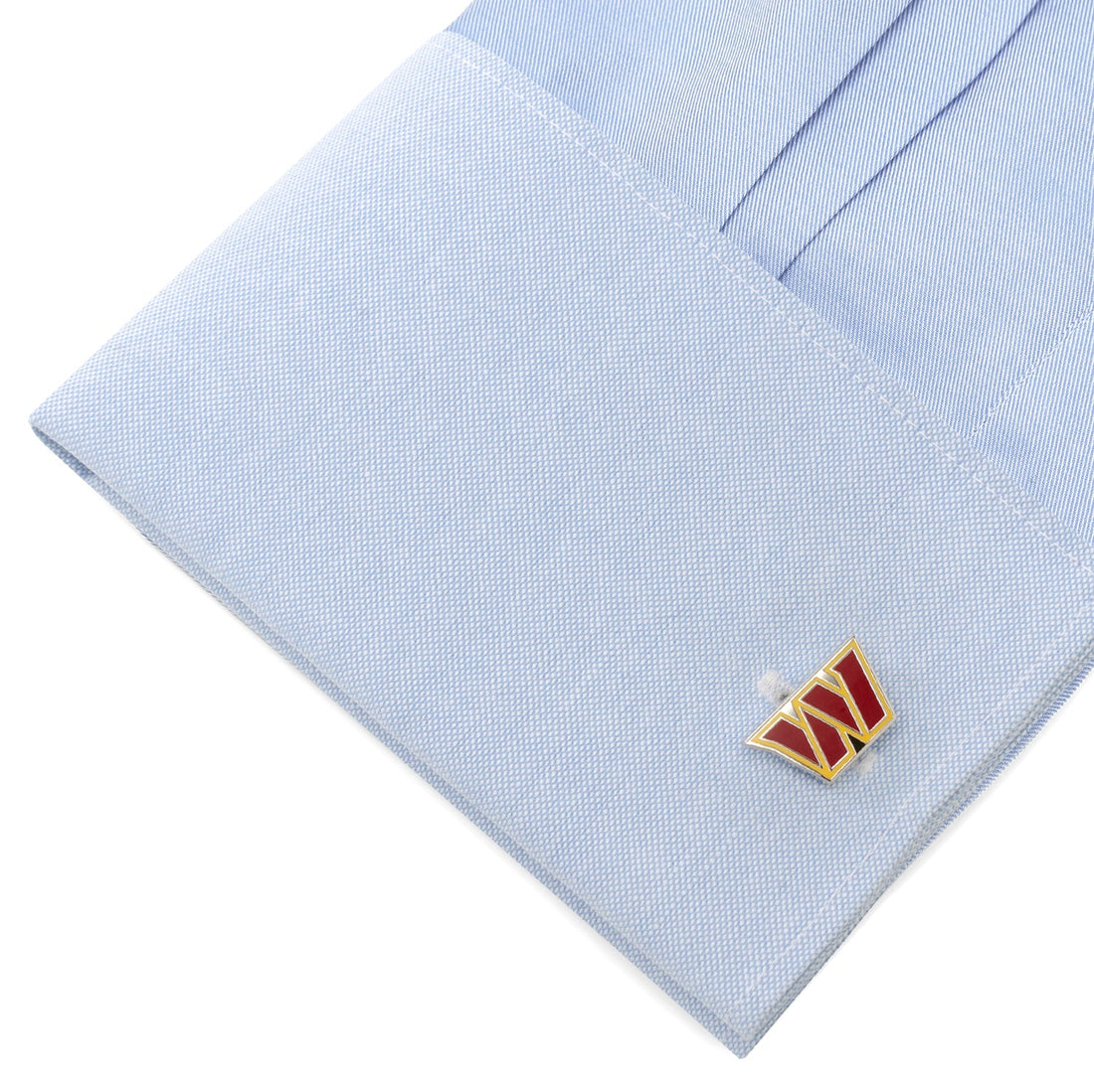 Washington Commanders NFL Logo Enamel Silver Tone Cufflinks - Image 3