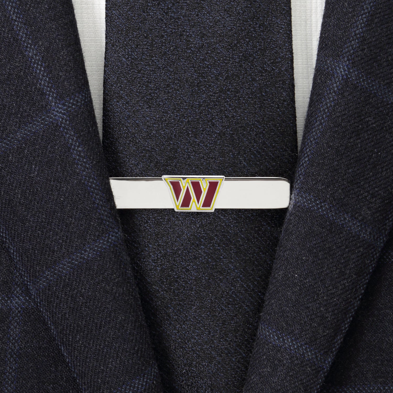 Washington Commanders NFL Team Logo Silver Tone Tie Clip - Image 2