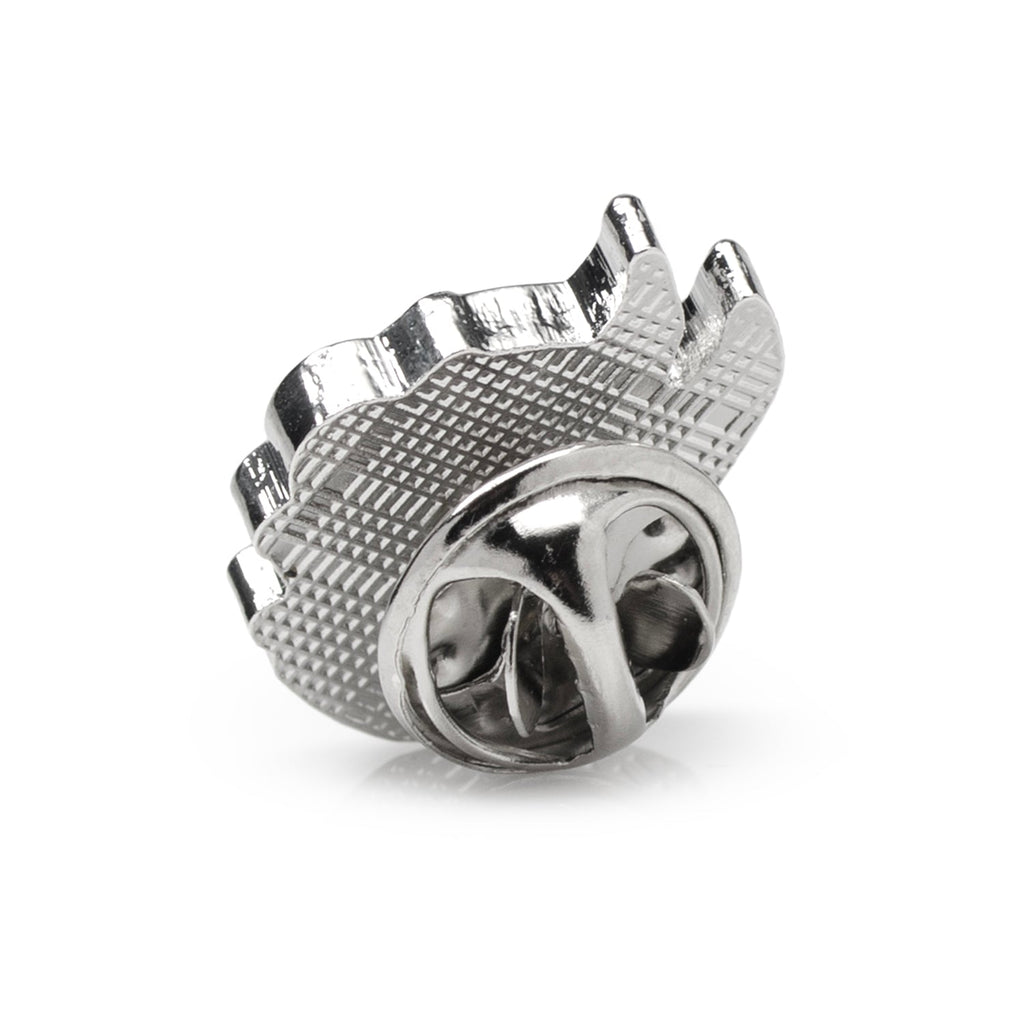 Wofford College Terrier Mascot Lapel Pin in Silver Tone