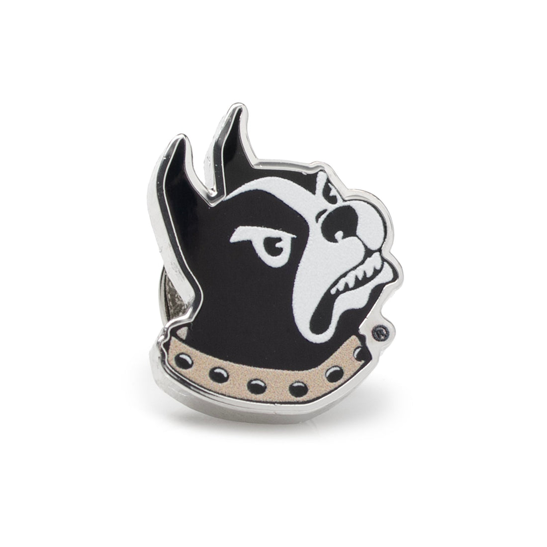 Wofford College Terrier Mascot Lapel Pin in Silver Tone