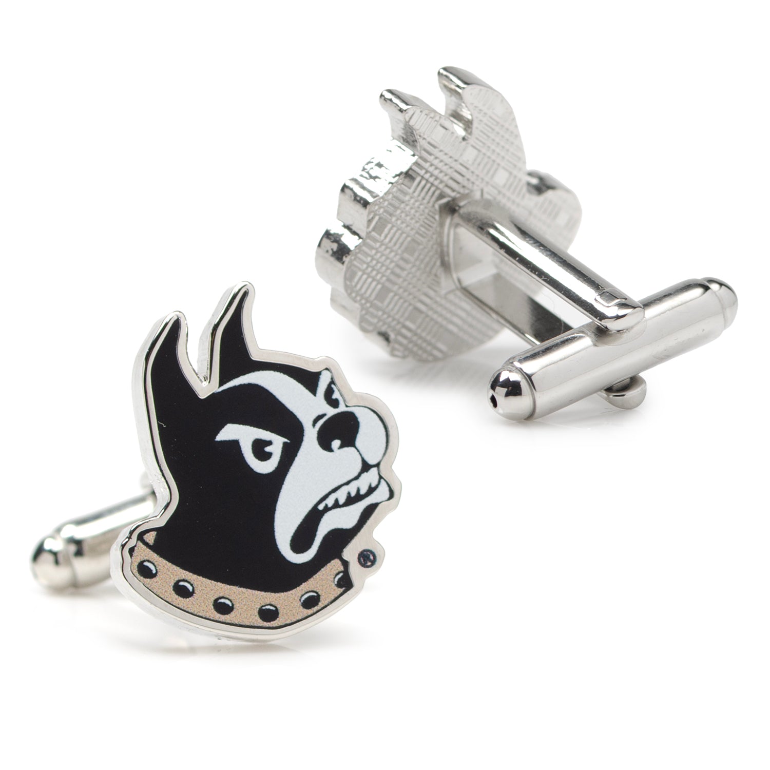 Wofford College Terrier Mascot Cufflinks Silver Tone - Image 3