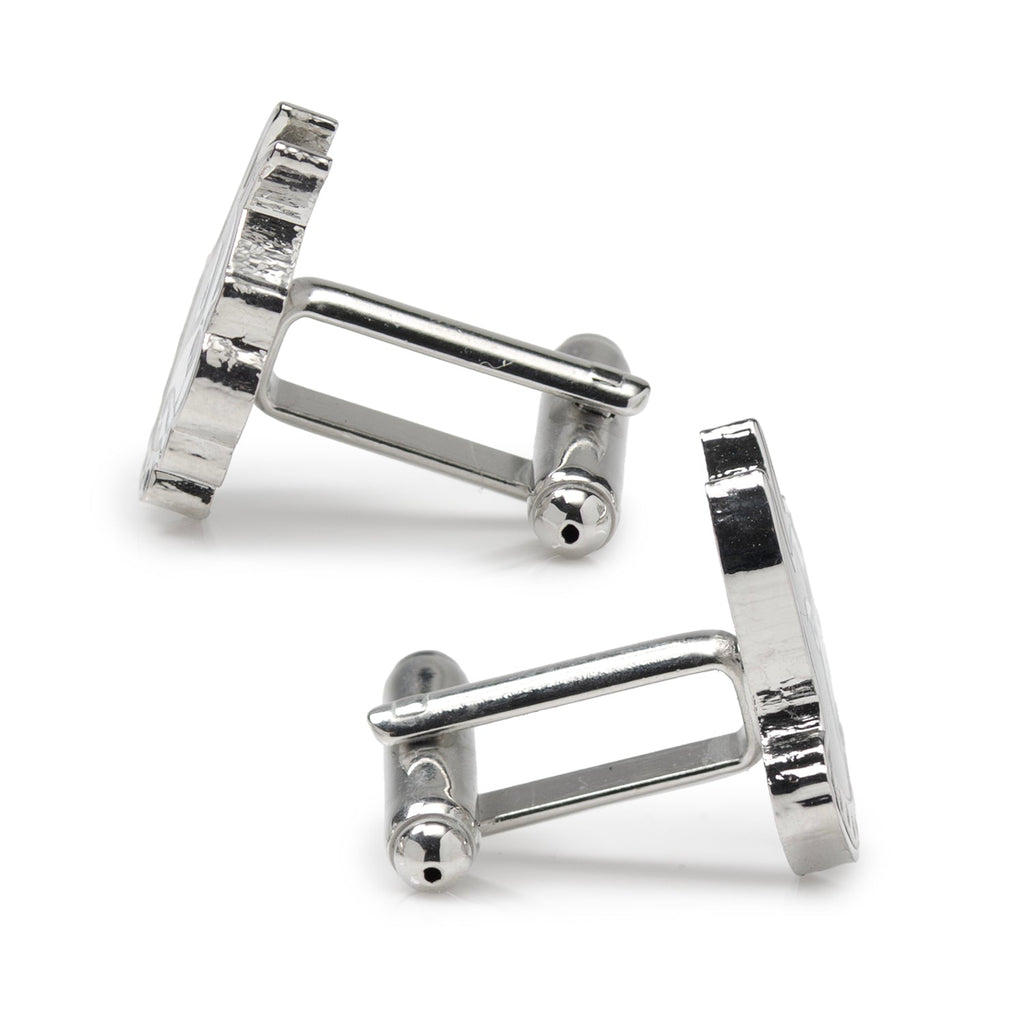 Wofford College Terrier Mascot Cufflinks Silver Tone - Image 4