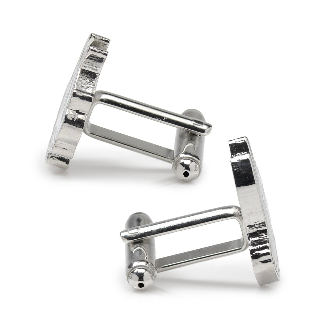 Wofford College Terrier Mascot Cufflinks Silver Tone - Image 4