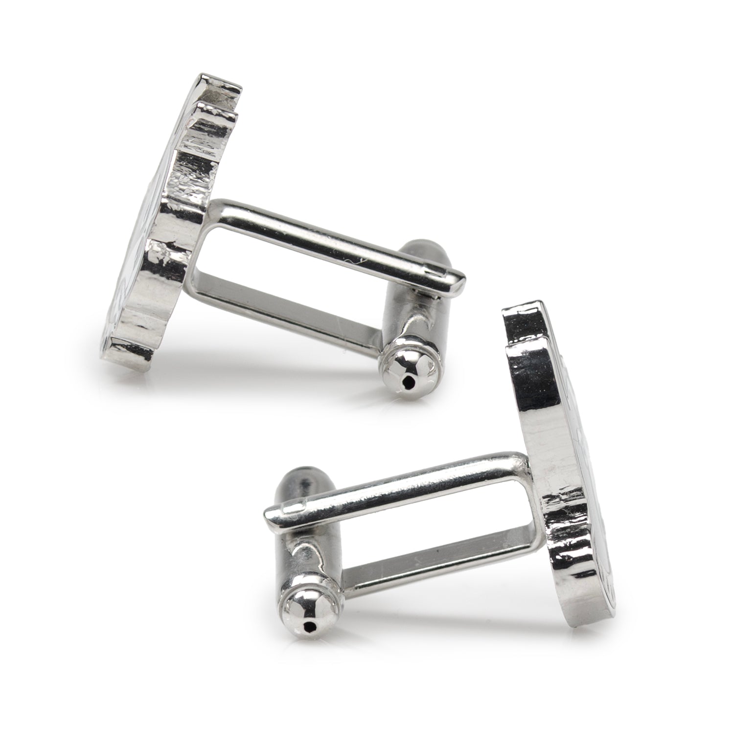 Wofford College Terrier Mascot Cufflinks Silver Tone - Image 4