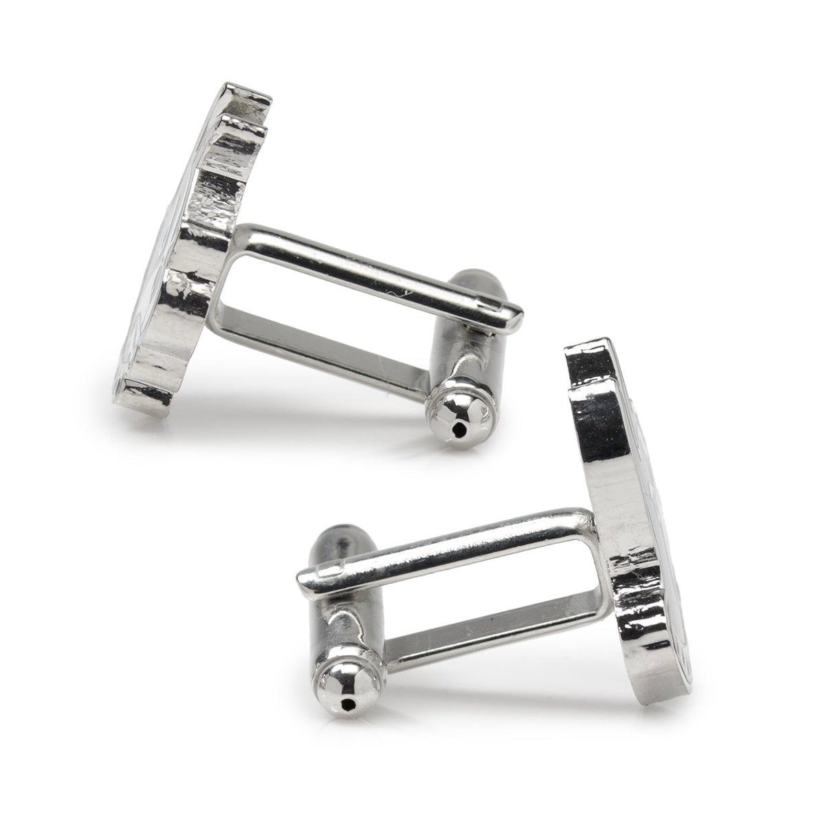 Wofford College Terrier Mascot Cufflinks Silver Tone - Image 4
