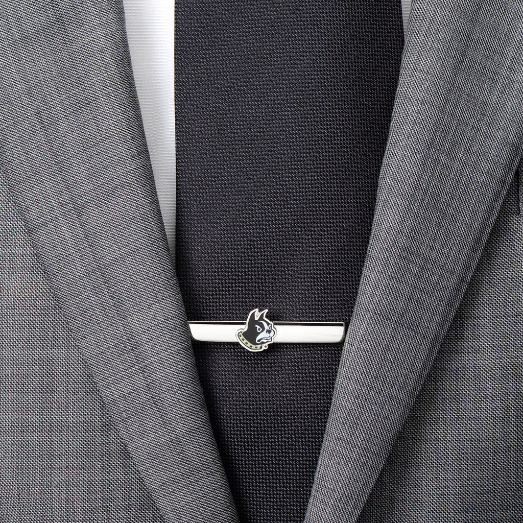 Wofford College Terrier Mascot Tie Clip Silver Tone Collegiate - Image 2
