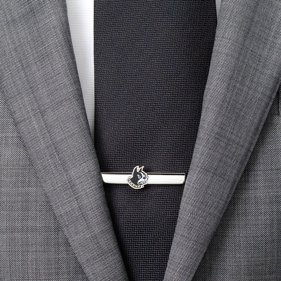 Wofford College Terrier Mascot Tie Clip Silver Tone Collegiate - Image 2