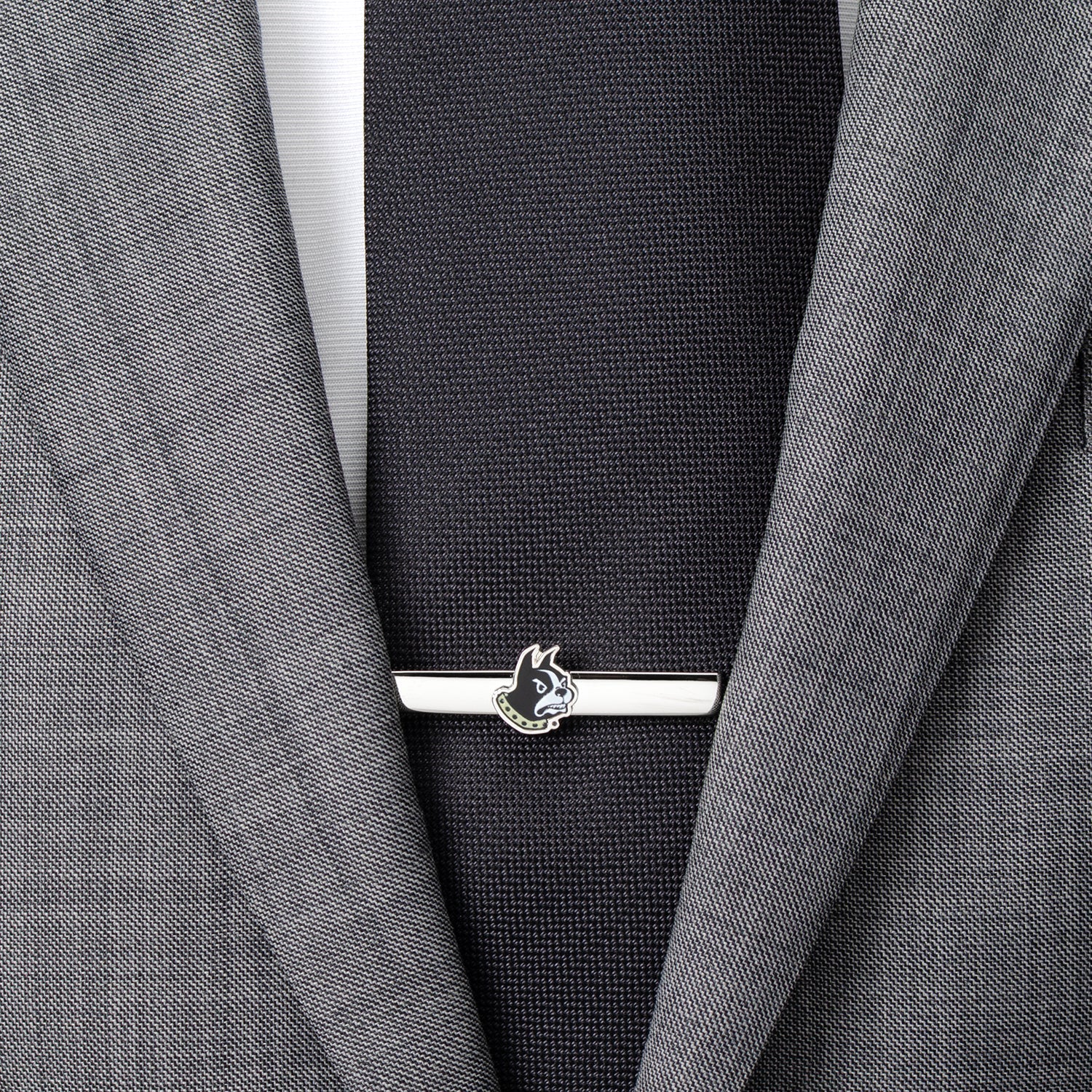 Wofford College Terrier Mascot Tie Clip Silver Tone Collegiate - Image 2