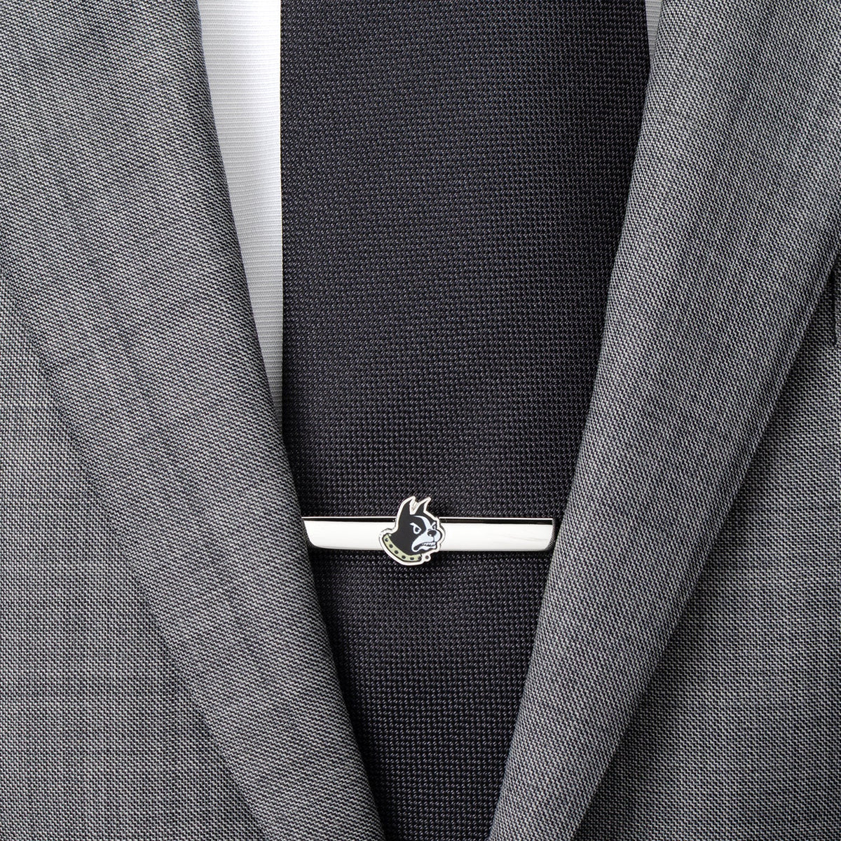Wofford College Terrier Mascot Tie Clip Silver Tone Collegiate - Image 2