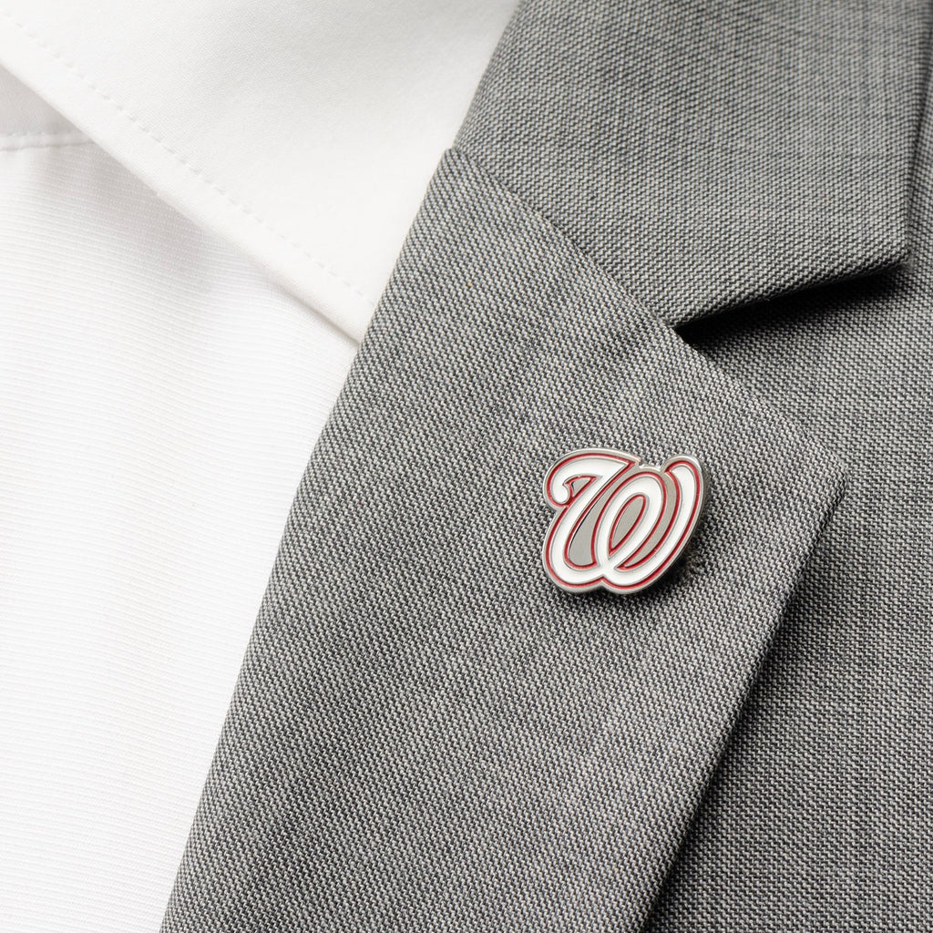 Washington Nationals MLB Lapel Pin Silver Plated Team Logo - Image 2