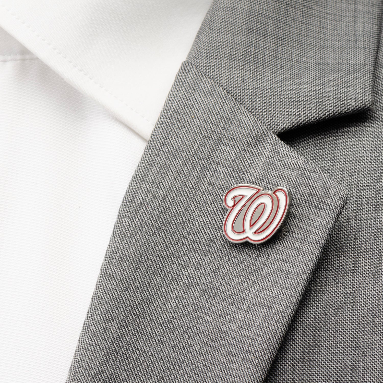 Washington Nationals MLB Lapel Pin Silver Plated Team Logo - Image 2