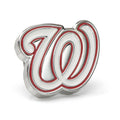 Washington Nationals MLB logo lapel pin in silver plated metal