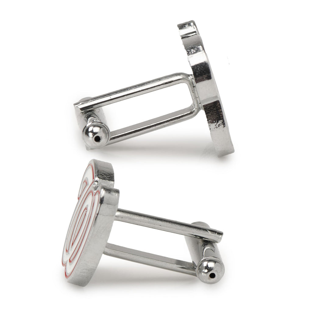 Washington Nationals MLB Logo Cufflinks in Silver Plated Finish - Image 4