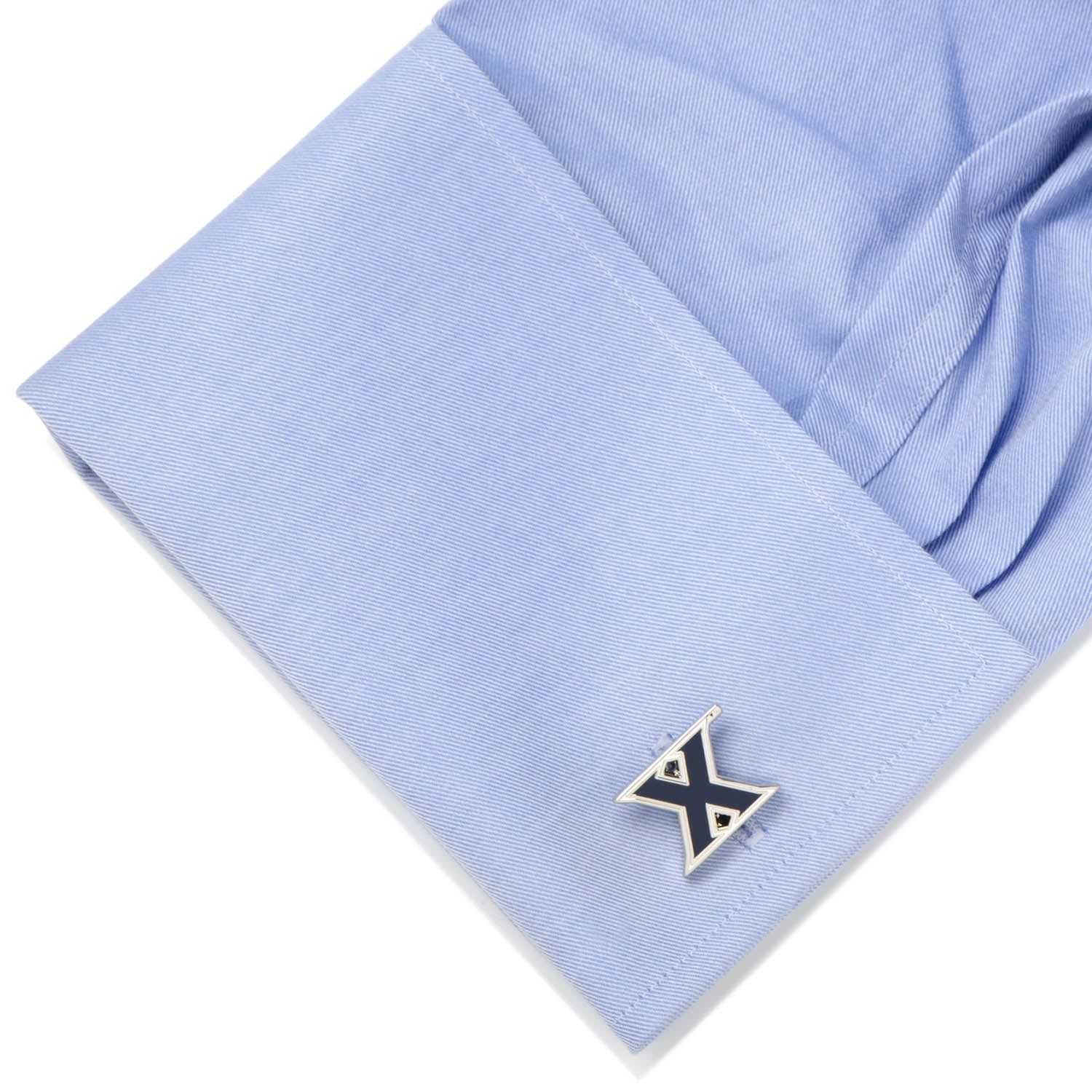 Xavier University Musketeers Cufflinks in Silver Tone Enamel - Image 3