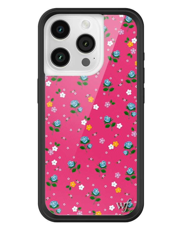 Pink Dainty Florals Protective iPhone Case with Flower Print - Image 5