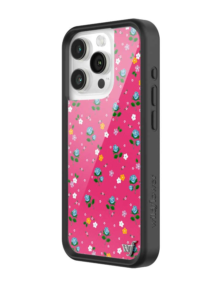 Pink Dainty Florals Protective iPhone Case with Flower Print - Image 6