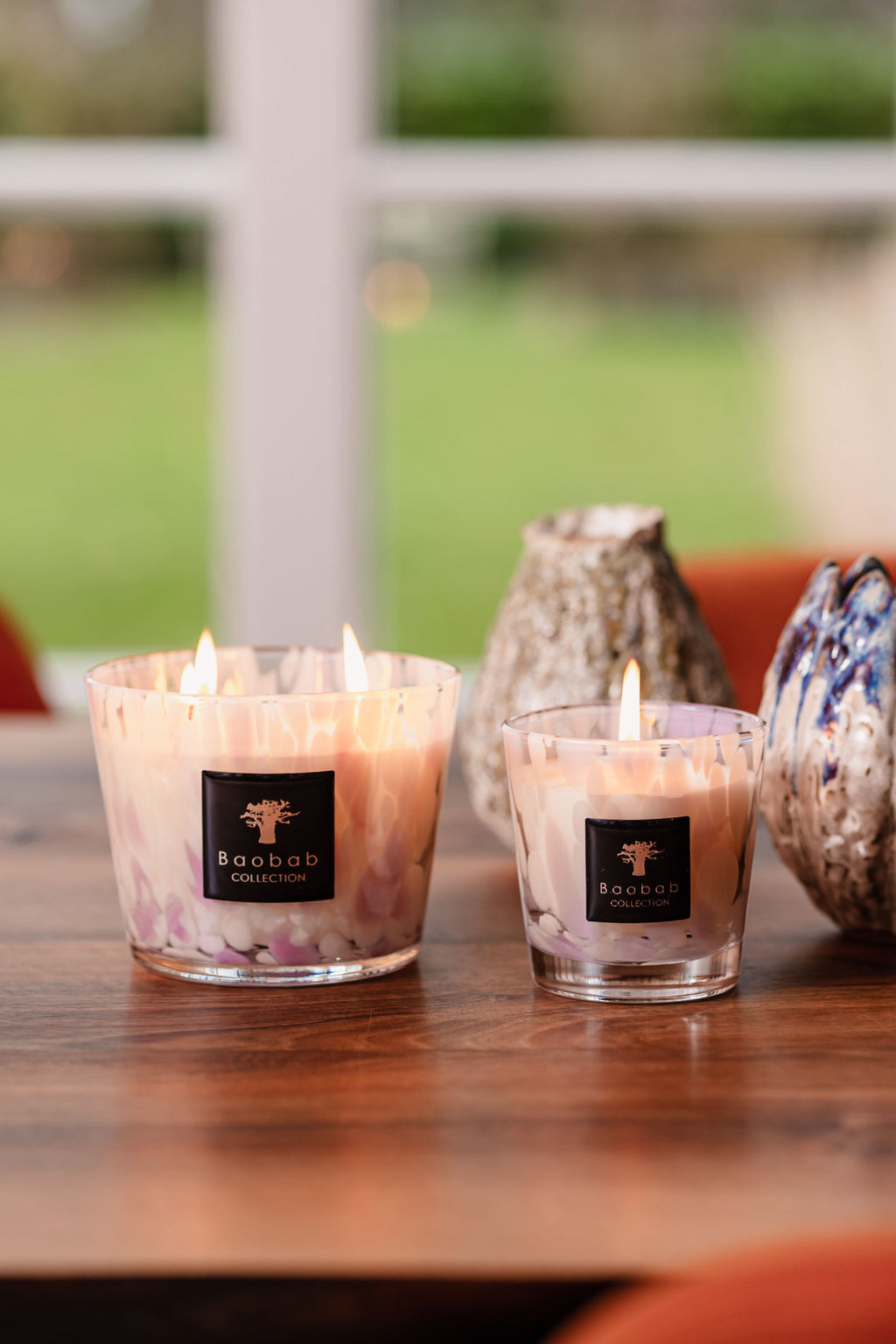 White Pearls Max 08 Luxury Scented Candle - Artisan Glass Vessel
