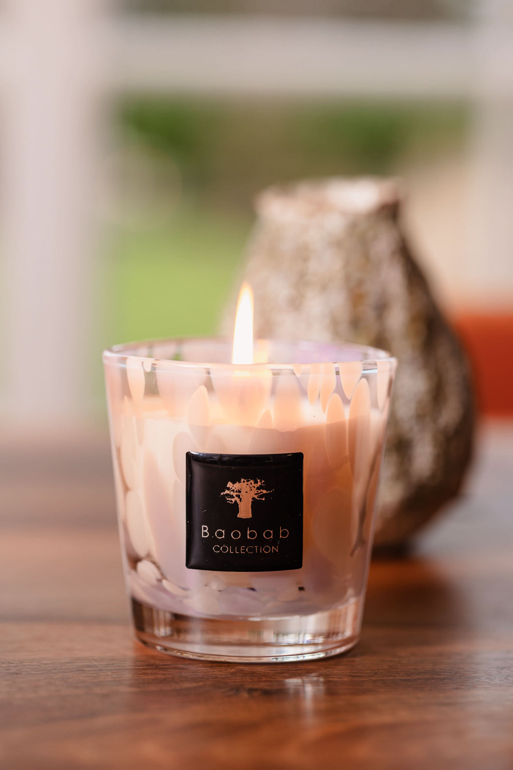 White Pearls Max 08 Luxury Scented Candle - Artisan Glass Vessel