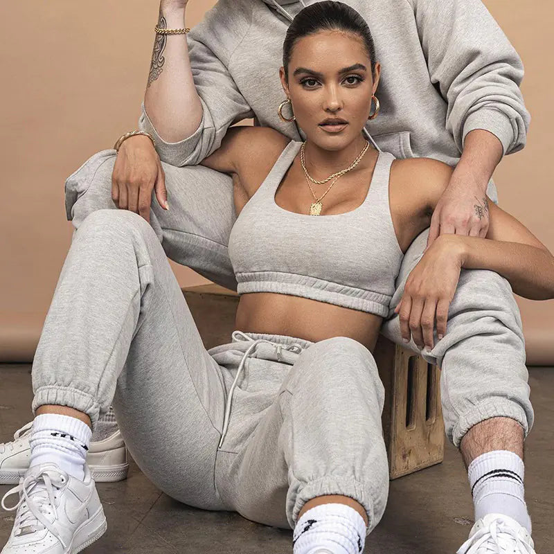 2023 Women's Casual Two-Piece Crop Top and Pants Set