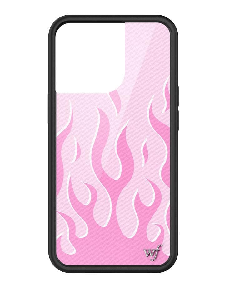 Pink Flames Graphic iPhone Case with Protective Bumper