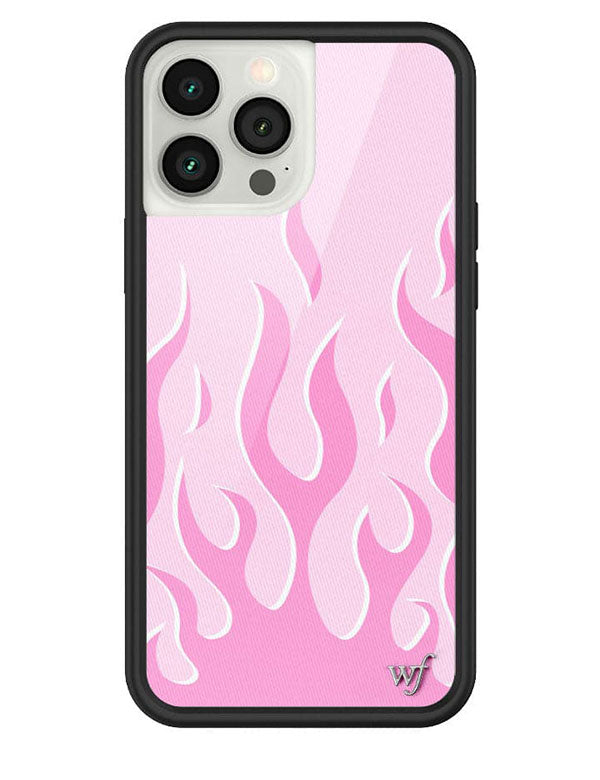 Pink Flames Graphic iPhone Case with Protective Bumper