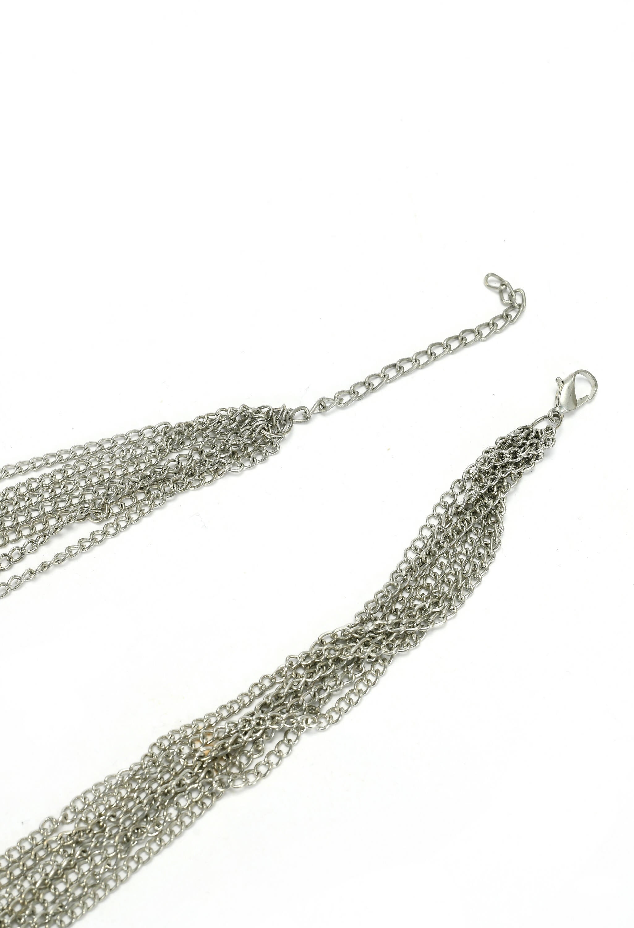 Silver-Plated Brass Finish Traditional Mirror Choker