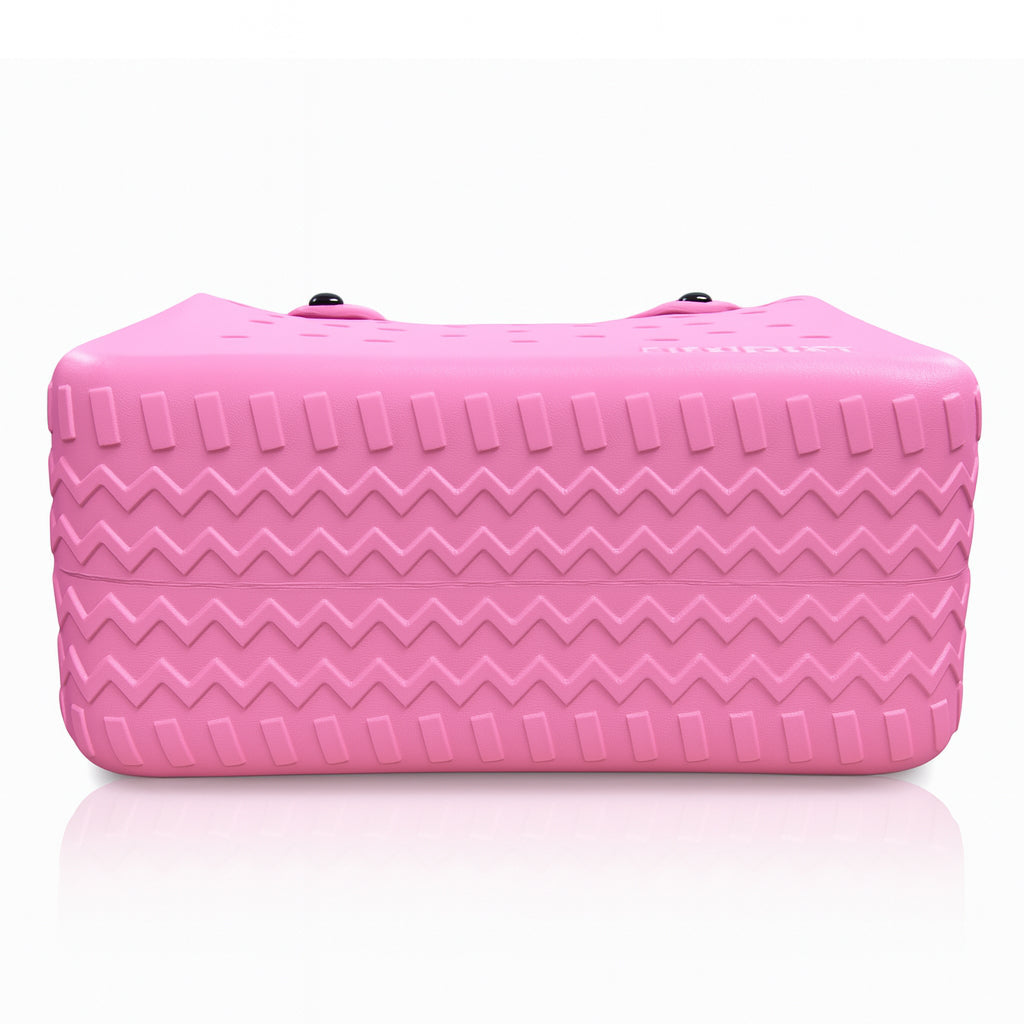 Waterproof Rubber EVA Tote Bag Set of 3 in Pink Tones