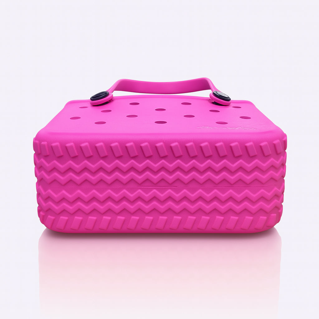Waterproof Rubber EVA Tote Bag Set of 3 in Pink Tones