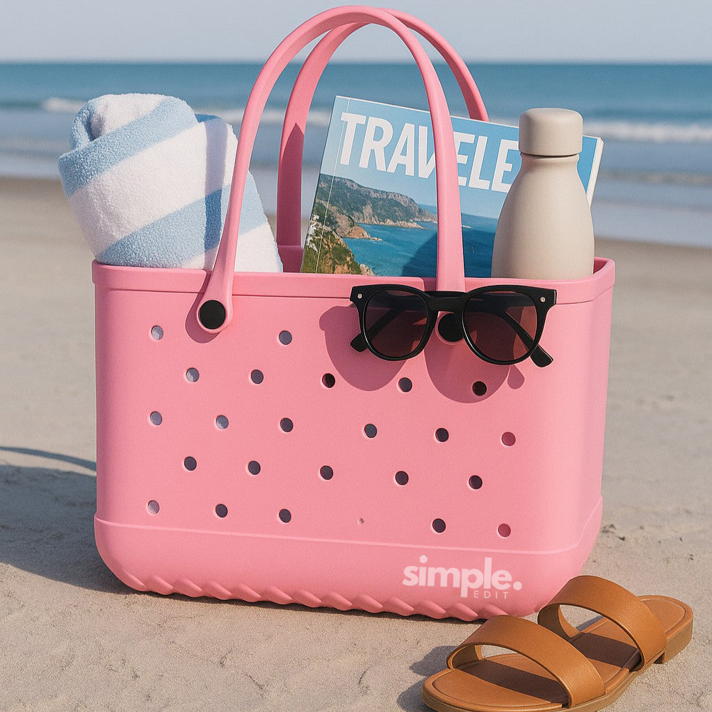 Extra Large EVA Beach Tote in Pink Lemonade