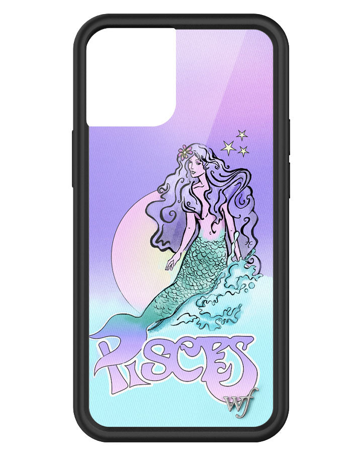 Pisces Mermaid iPhone Case in Purple Baby Pink and Turquoise