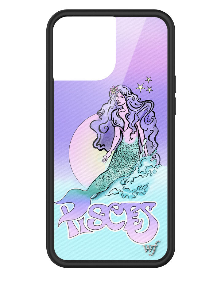 Pisces Mermaid iPhone Case in Purple Baby Pink and Turquoise
