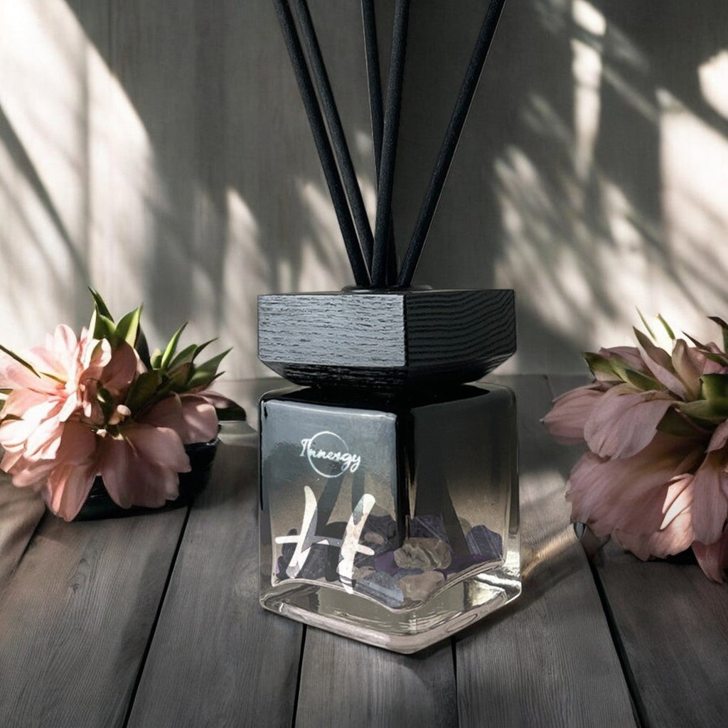 Pisces Zodiac Crystal-Enhanced Reed Oil Diffuser, Cactus Flower & Jade Scent, 100ml