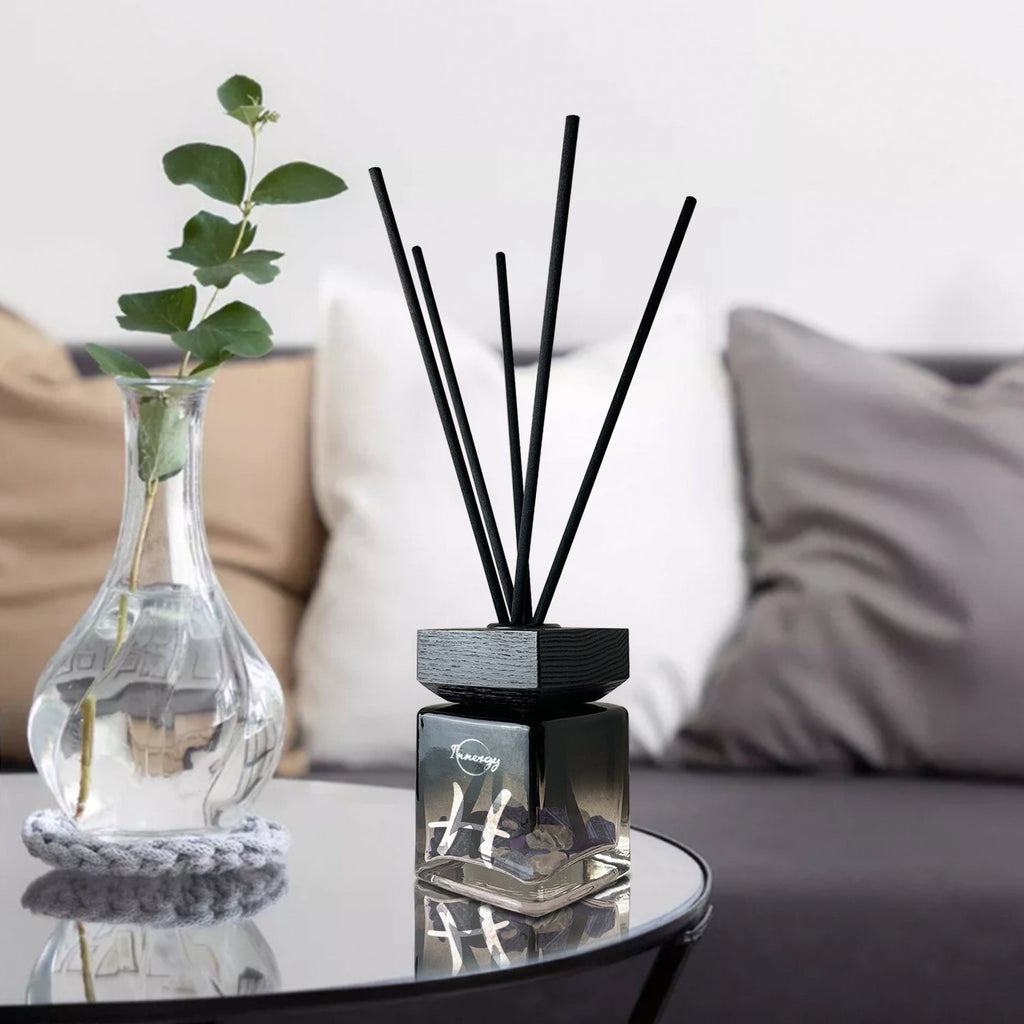 Pisces Zodiac Crystal-Enhanced Reed Oil Diffuser, Cactus Flower & Jade Scent, 100ml