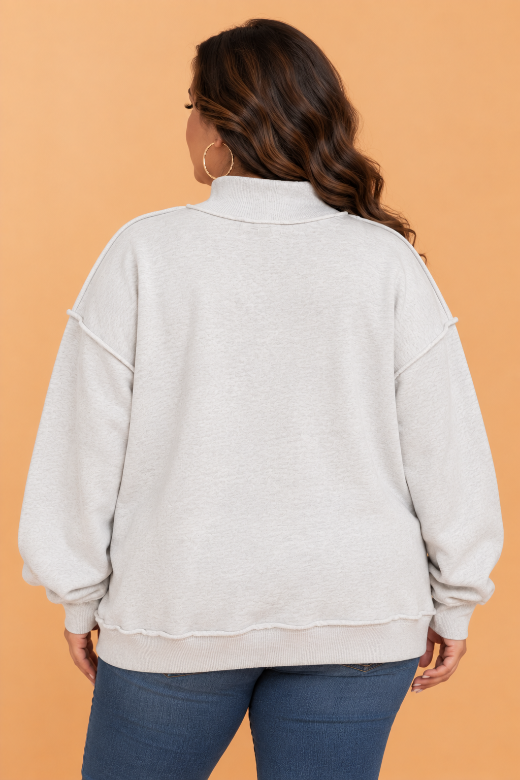 Plus Size JESUS/GOD IS GOOD Reversible Mock Neck Sweatshirt