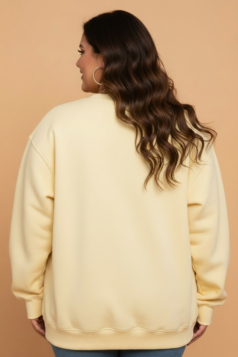 Plus Size JESUS/GOD IS GOOD Letter Print Sweatshirt