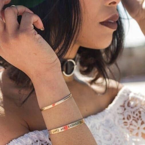 PLANT BASED Stacking Cuff Bracelet for Vegan Pot Head