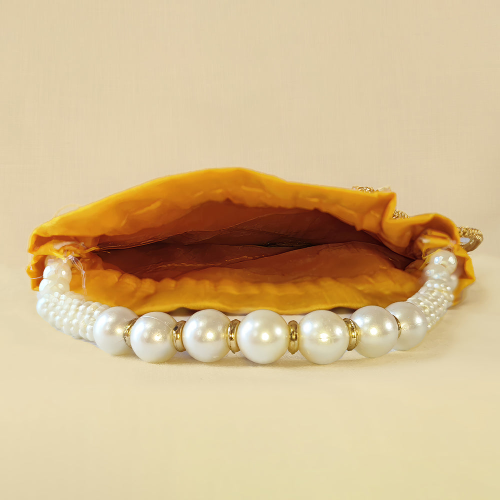 Embroidered Handcrafted Wedding Potli Bag with Beaded Accents