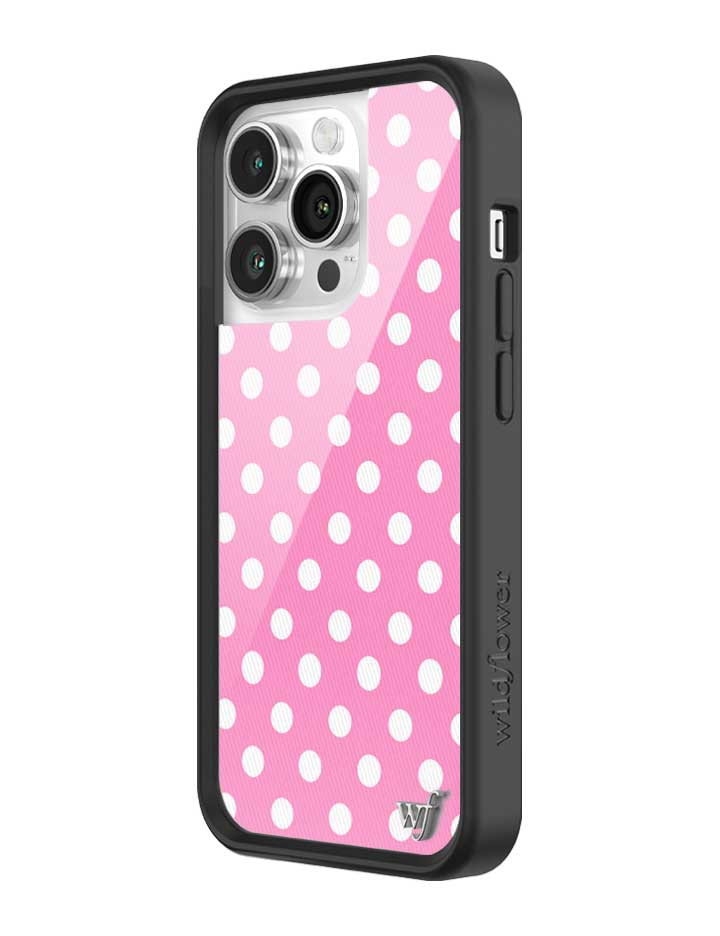 Polka Dot | Pink and White iPhone Case