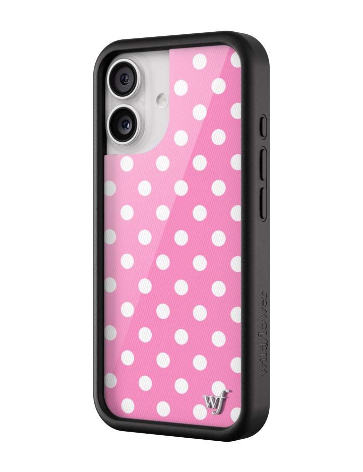 Polka Dot | Pink and White iPhone Case