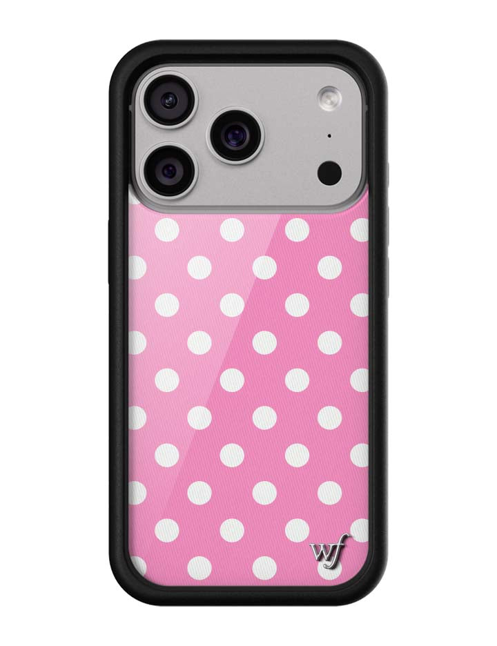 Pink and White Polka Dot Protective iPhone Case - Image 4
