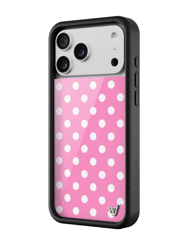 Polka Dot | Pink and White iPhone Case