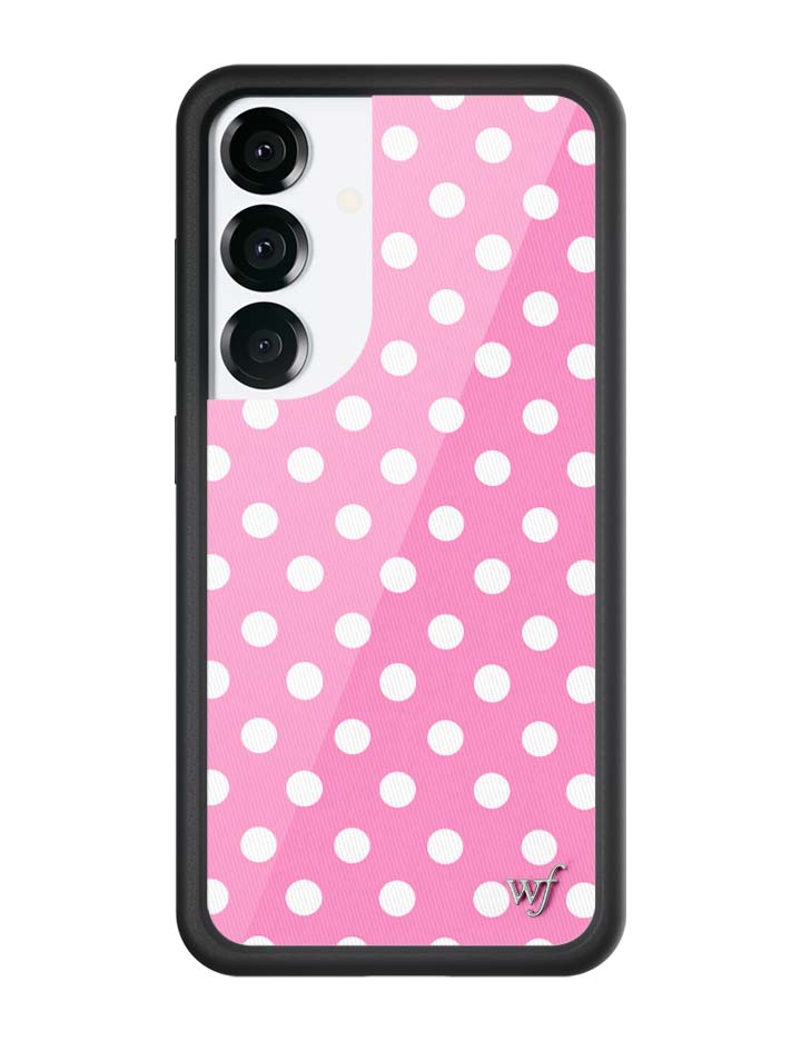 Pink Polka Dot Samsung Galaxy Phone Case with Protective Bumper - Image 7