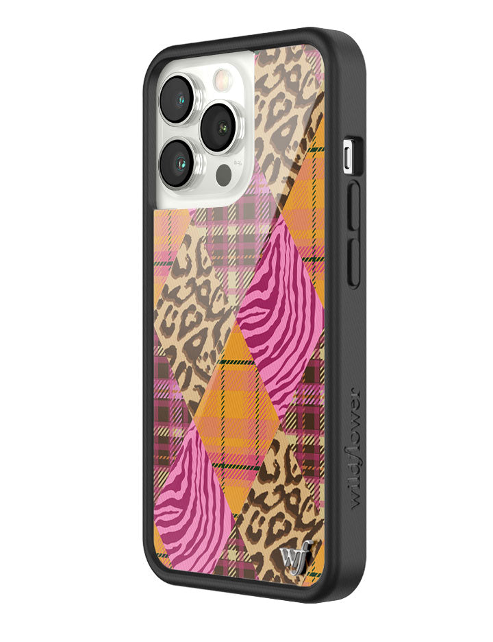 Pretty Prep Patchwork Print iPhone Case with Leopard and Zebra