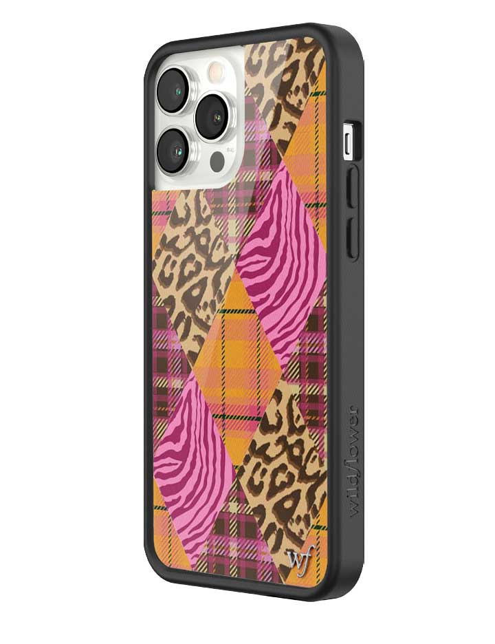 Pretty Prep Patchwork Print iPhone Case with Leopard and Zebra
